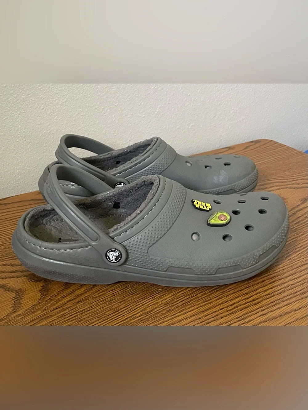CROCS  Lined Clogs in Gray with Star Wars Jibbitz